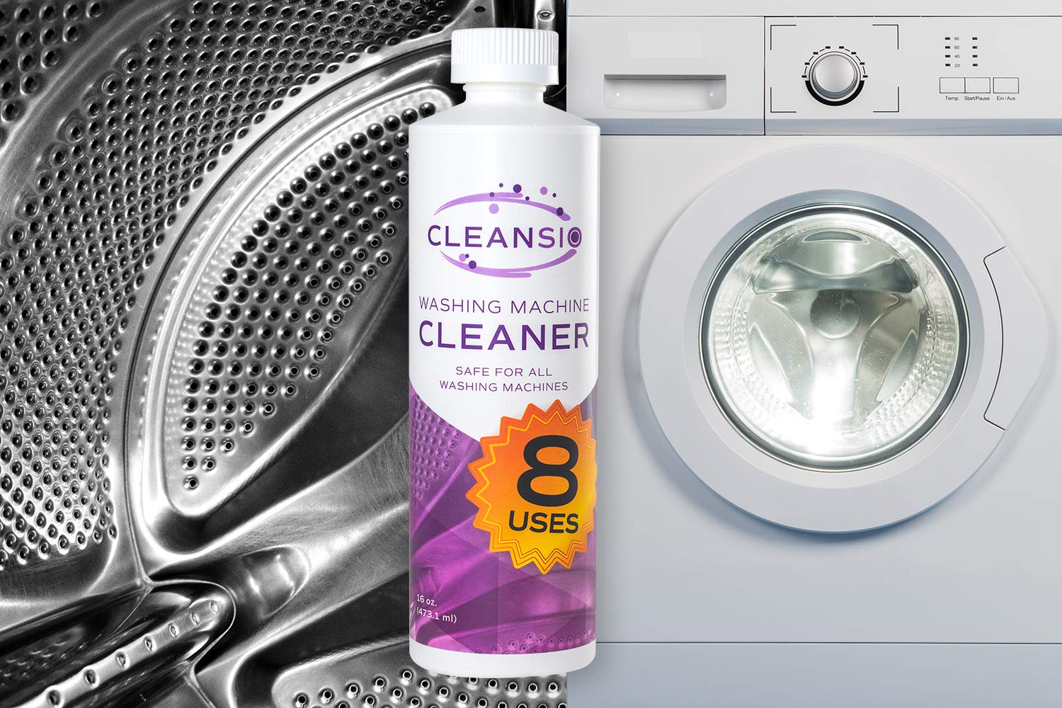 Cleansio Washing Machine Cleaner – Residue Destroyer and Odor Eliminat